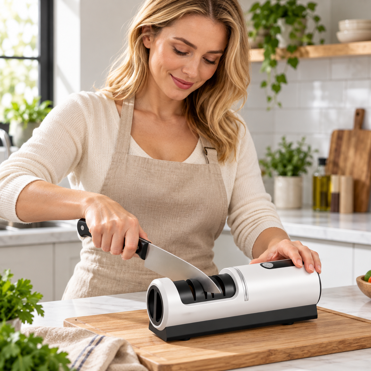 🔪 Electric Knife Sharpener | ABS Kitchen | Home-Cooks Multi-Stage Precision