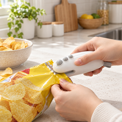 🥨 Mini Bag Sealer | Plastic Kitchen | Families Portable Freshness
