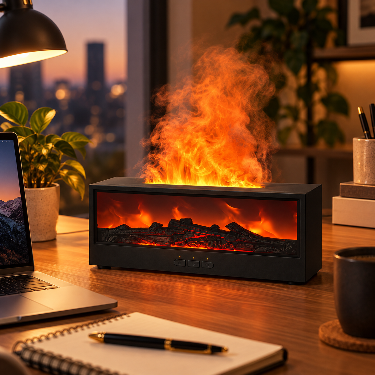 🔥 Flame Humidifier | ABS Bedroom | Homebodies Realistic Fireplace Glow