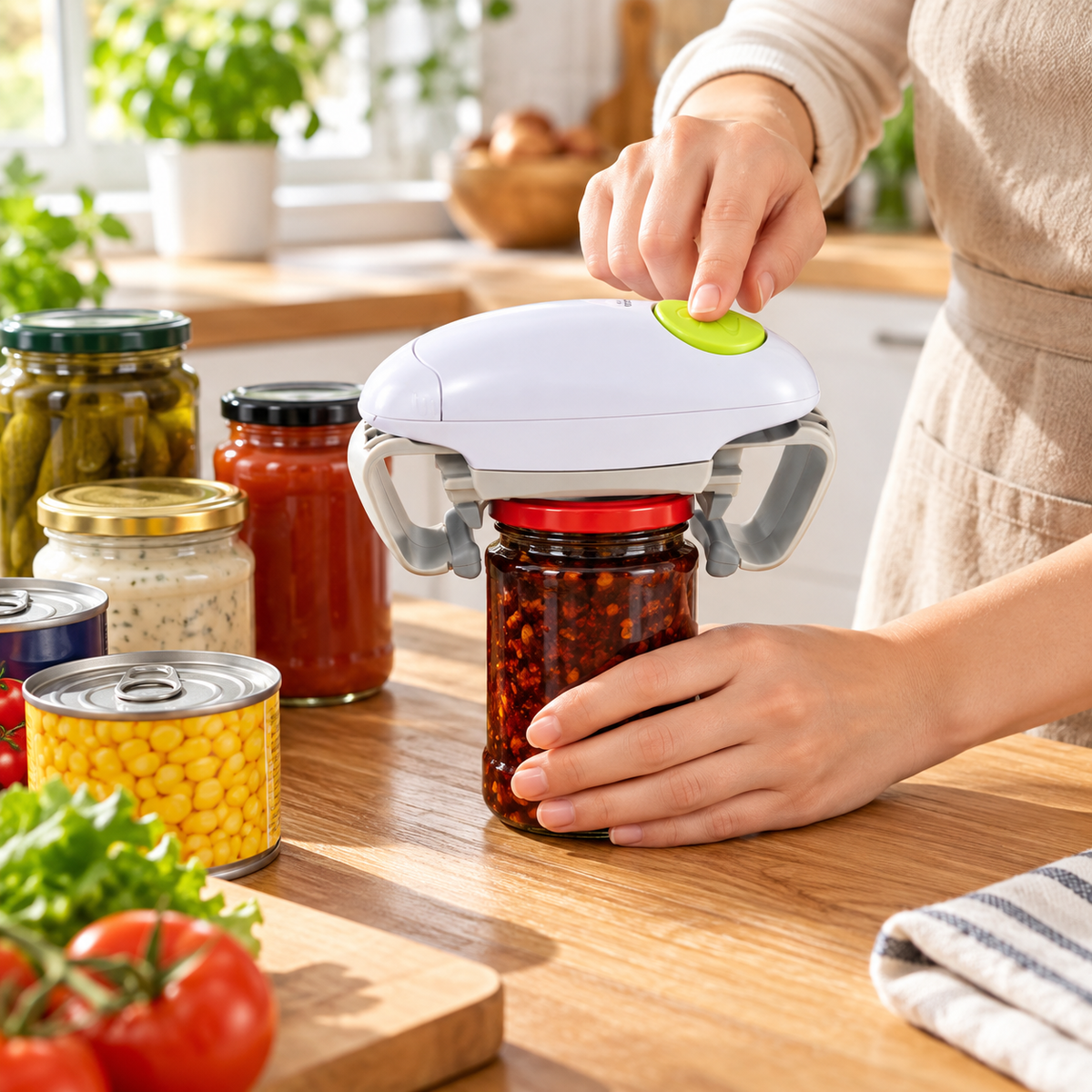 🥫 Electric Can Opener | Plastic Kitchen | Families Hands-Free Convenience