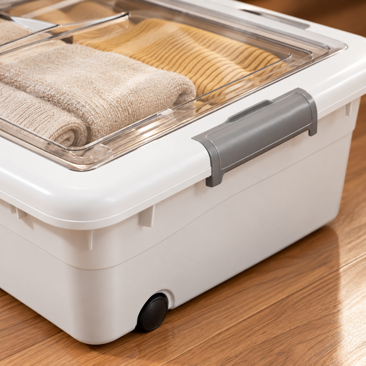 🧺 Underbed Storage Box | Plastic Bedroom | Families Rolling Organization