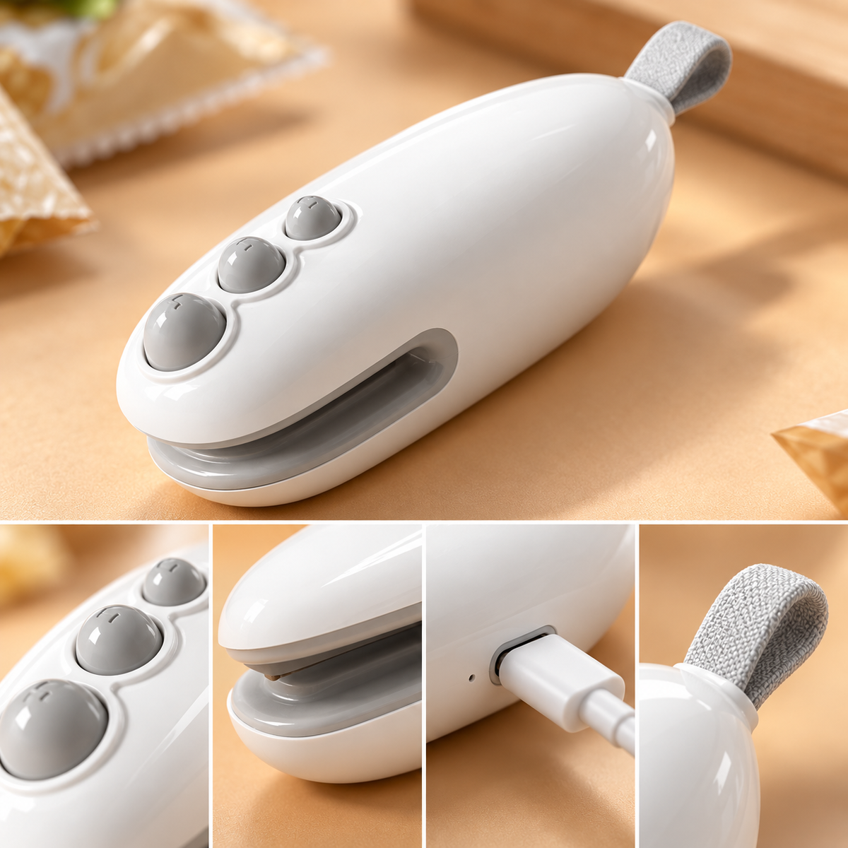🥨 Mini Bag Sealer | Plastic Kitchen | Families Portable Freshness
