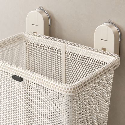 🧺 Laundry Hamper | Mesh Bathroom Wall | Families Foldable Suction