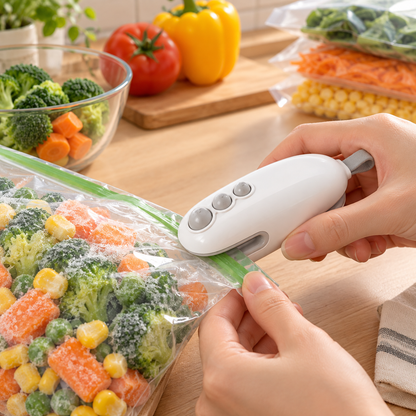 🥨 Mini Bag Sealer | Plastic Kitchen | Families Portable Freshness