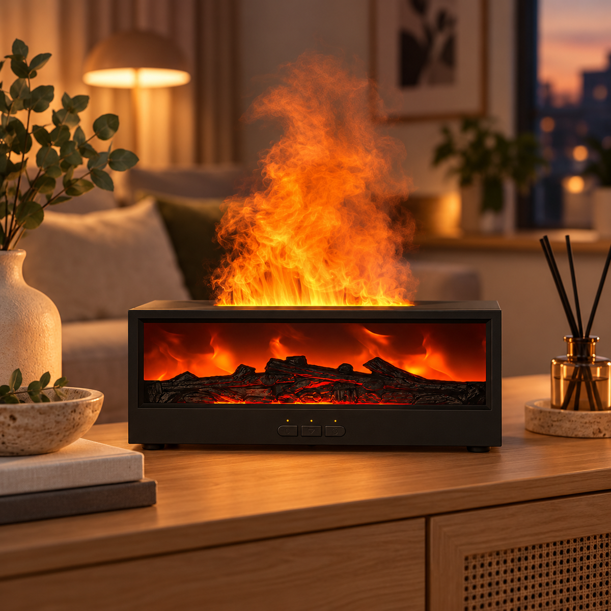 🔥 Flame Humidifier | ABS Bedroom | Homebodies Realistic Fireplace Glow